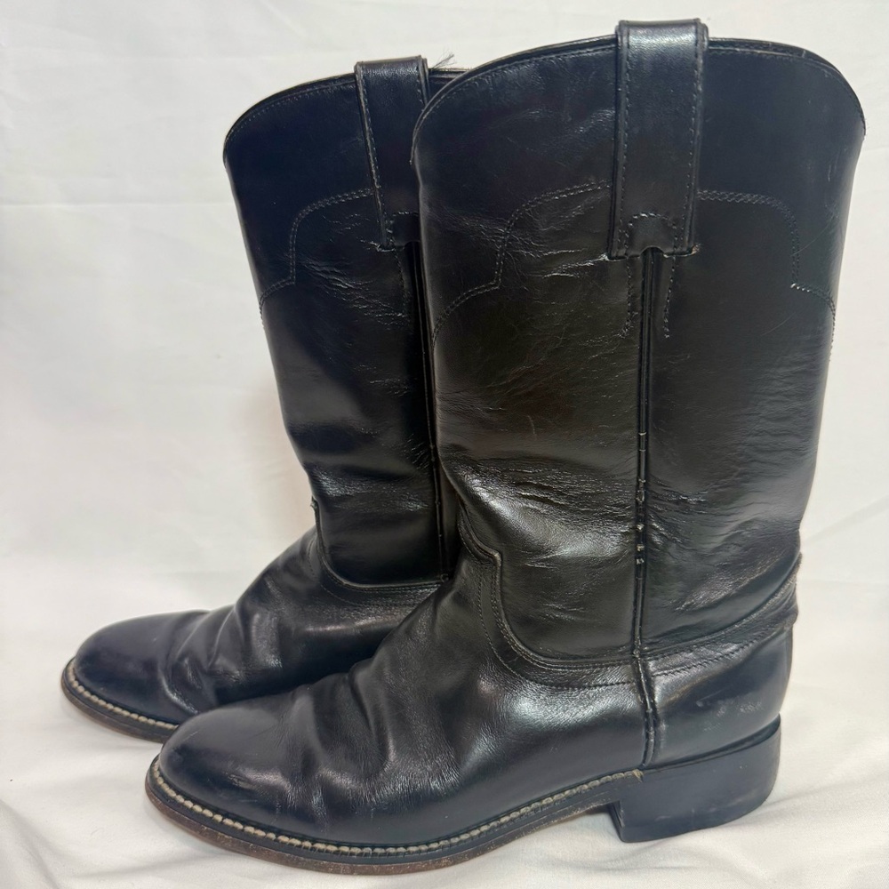 Vintage Tony Lama black western cowboy boots size 5 women’s